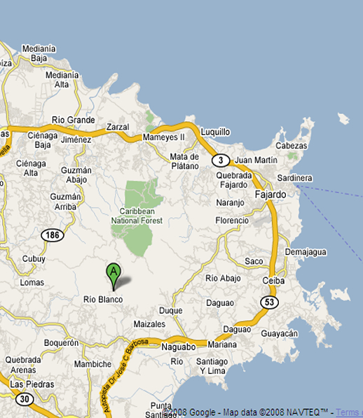 Map Location for Casa Cubuy Ecolodge